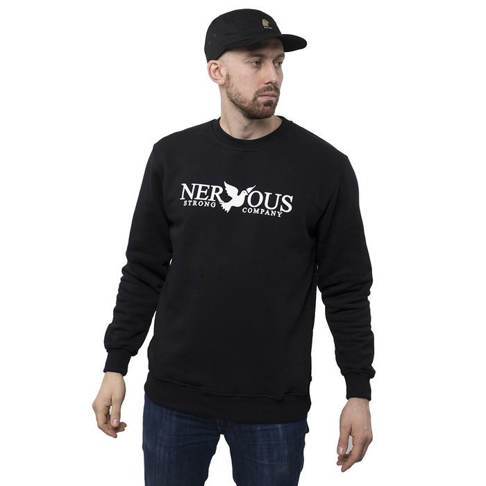 Bluza Nervous Strong Company Crew Classic Sito Black UBRANIA ON