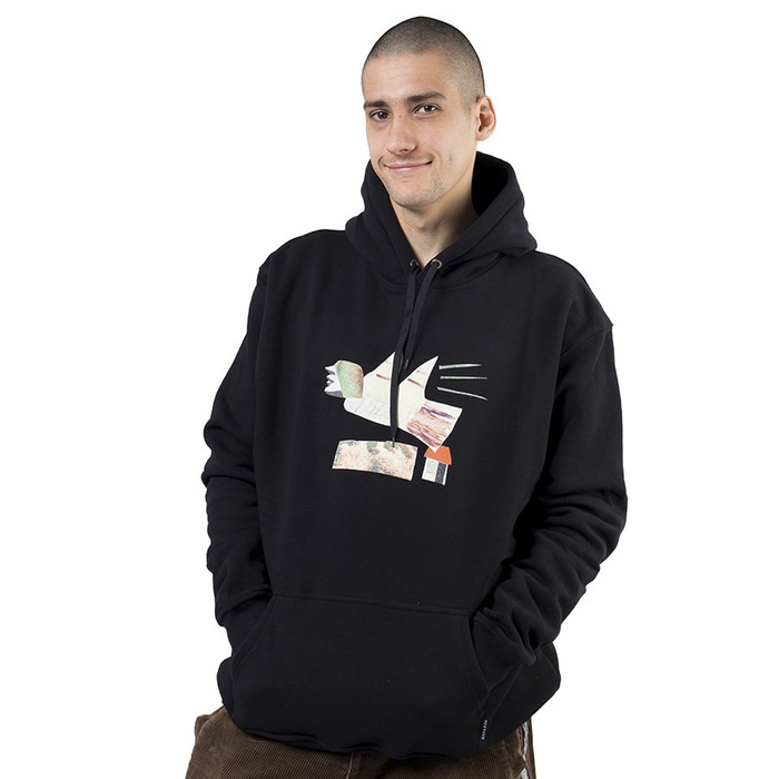 Bluza Męska Z Kapturem Nervous X Tomasz Haładaj Bird Black