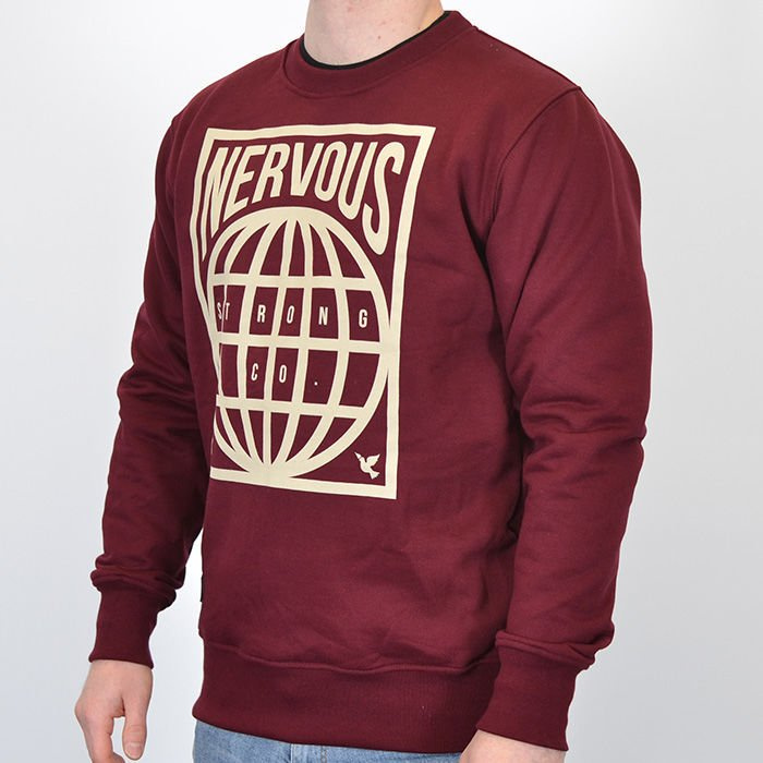 Bluza Nervous Crew Fa17 Map maroon