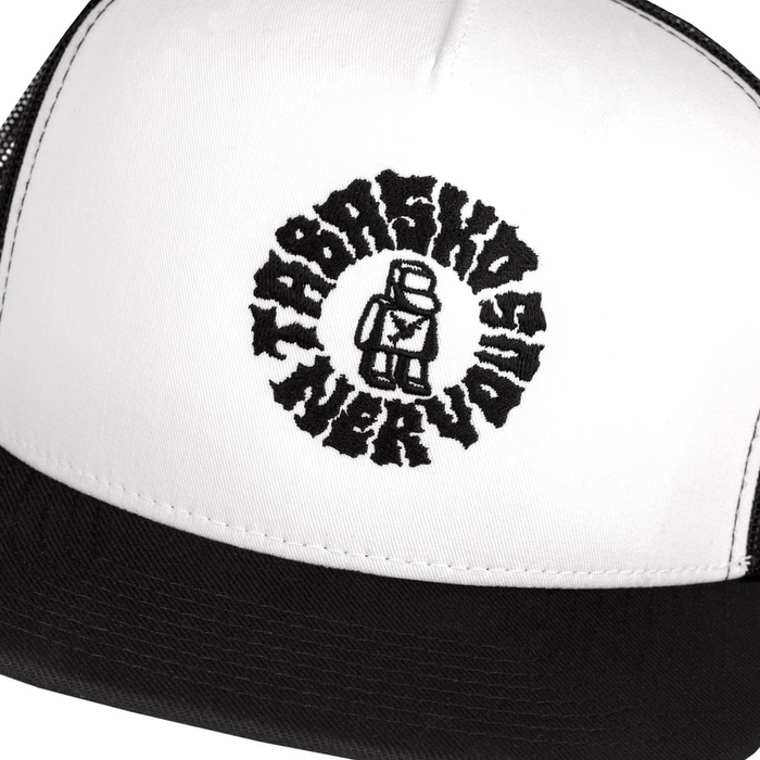 Czapka Truckerka Nervous X Tabasko Round  Blk/Wht