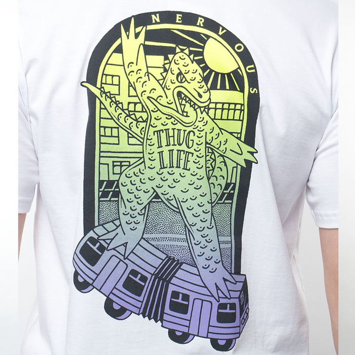 Koszulka Nervous Godzilla White