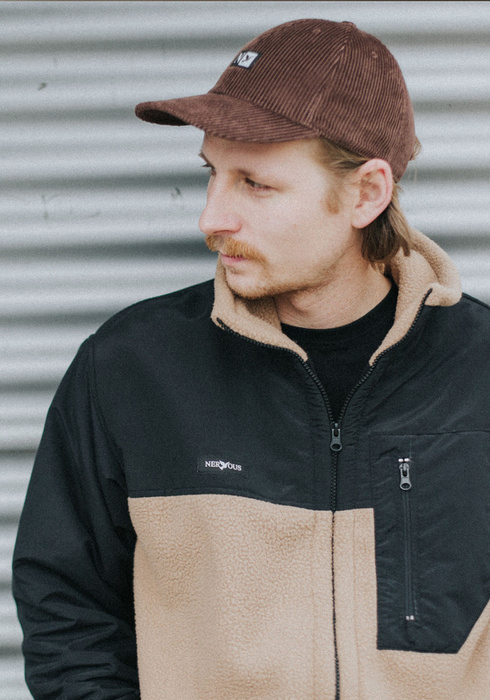 Czapka Nervous Dad Hat Cord Initial Brown