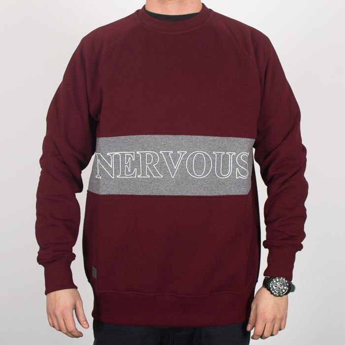 Bluza Nervous Crew Sp18 Lane Maroon