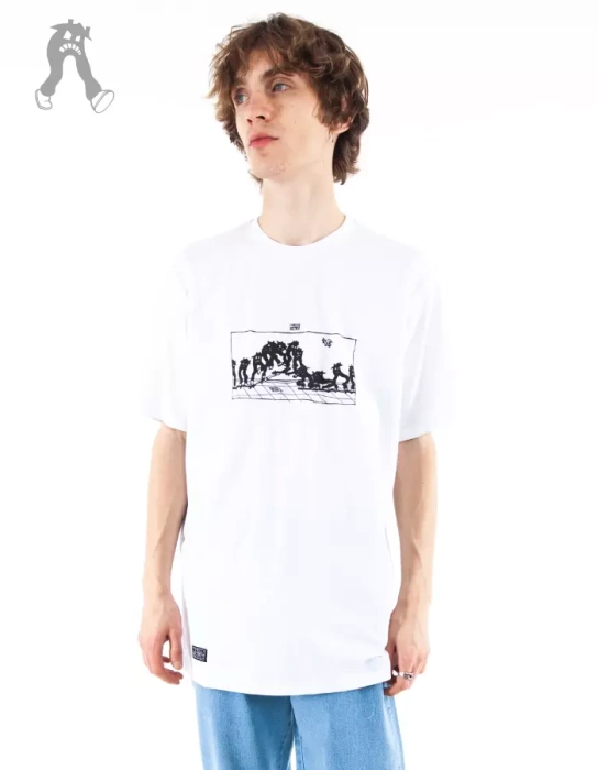 Koszulka Nervous Tope Kickflip White