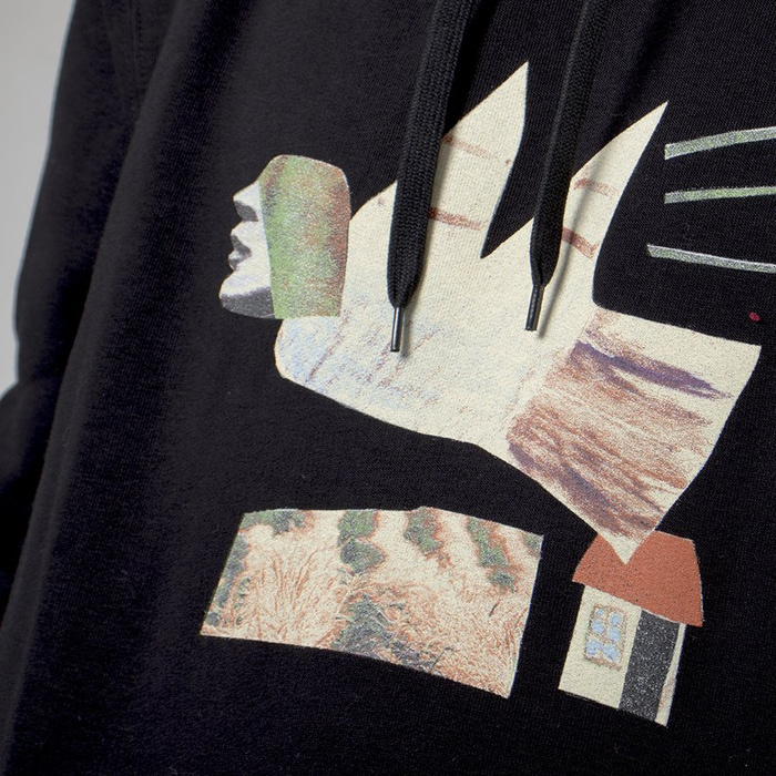 Bluza Męska Z Kapturem Nervous X Tomasz Haładaj Bird Black