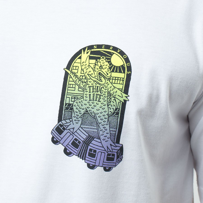 Koszulka Nervous Godzilla White