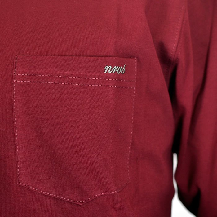 Koszulka LS Nervous Sp18 Pocket maroon