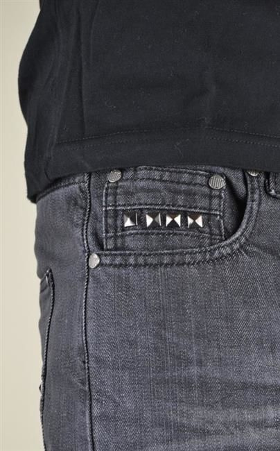 BLUD SPODNIE JEANS DARKNESS BLK