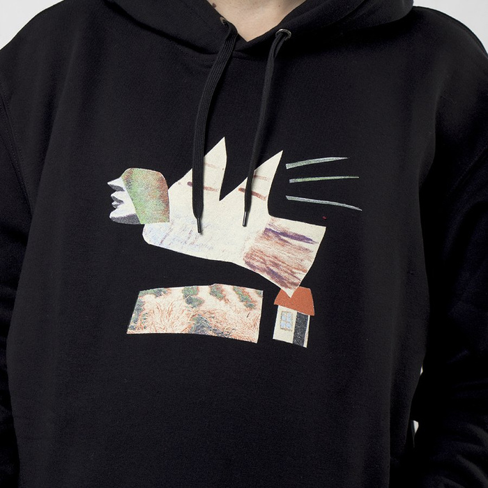 Bluza Męska Z Kapturem Nervous X Tomasz Haładaj Bird Black