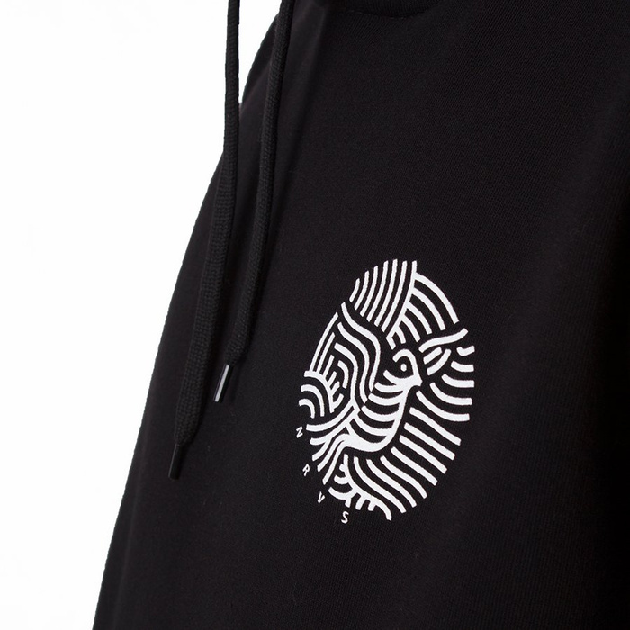 Bluza Męska Sp20 Z Kapturem Nervous Ribbons Black