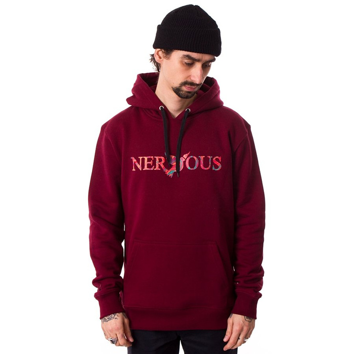 Bluza męska z kapturem Nervous Hood FA19 Classic acid / maroon