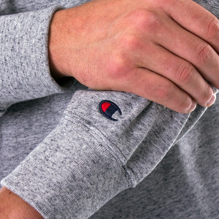 Bluza męska Champion Script Logo Recycled Cotton Terry Sweatshirt grey (212942 - EM017)