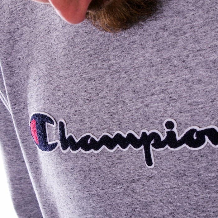 Bluza męska Champion Script Logo Recycled Cotton Terry Sweatshirt grey (212942 - EM017)