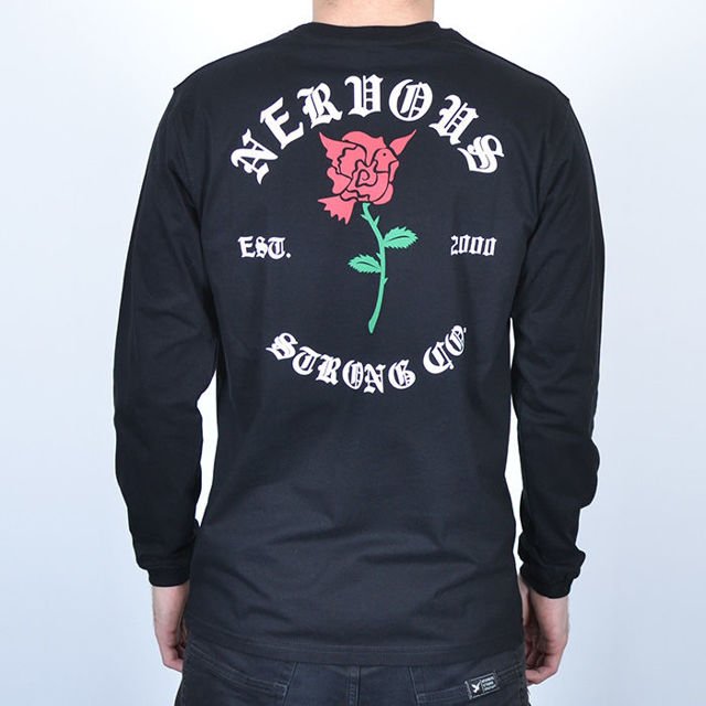 Koszulka LS Nervous Fa17 Rose blk